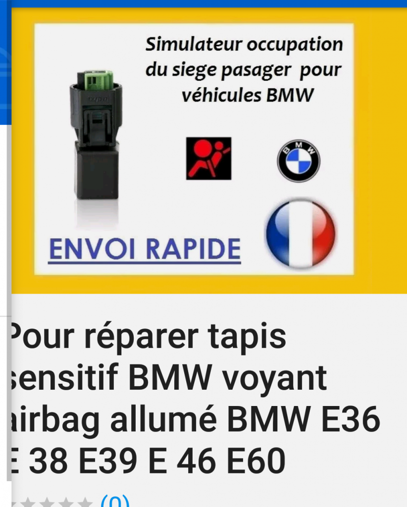 Voyant airbag allumé Bmw SERIE 3 E36 E46